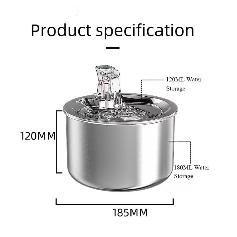 Design Stainless Steel Pet Wat - Pet Water Fountain Stainless Steel 评论和价格