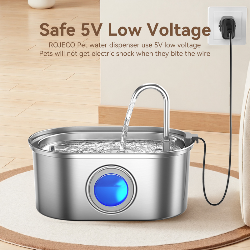 ROJECO 3.2L Stainless Steel Ca - Smart Pet Water Fountain Wifi 评论和价格