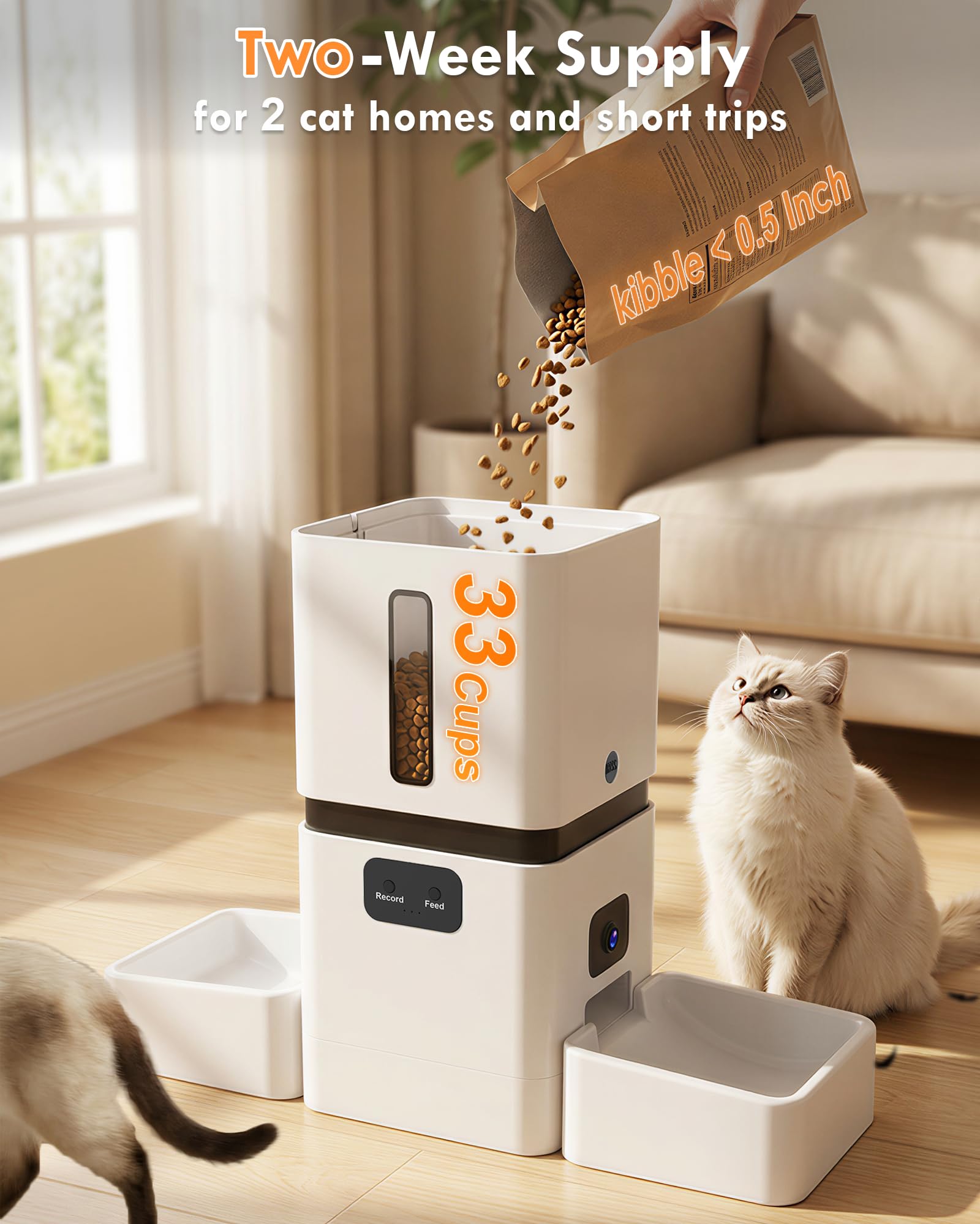 5GHz WiFi 8L Smart Automatic P - Smart Pet Feeder Camera Wifi 评论和价格