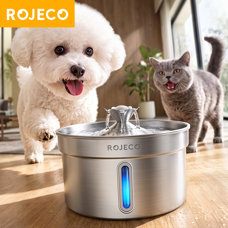 ROJECO 4L Stainless Steel Auto - Smart Pet Water Fountain Wifi 评论和价格