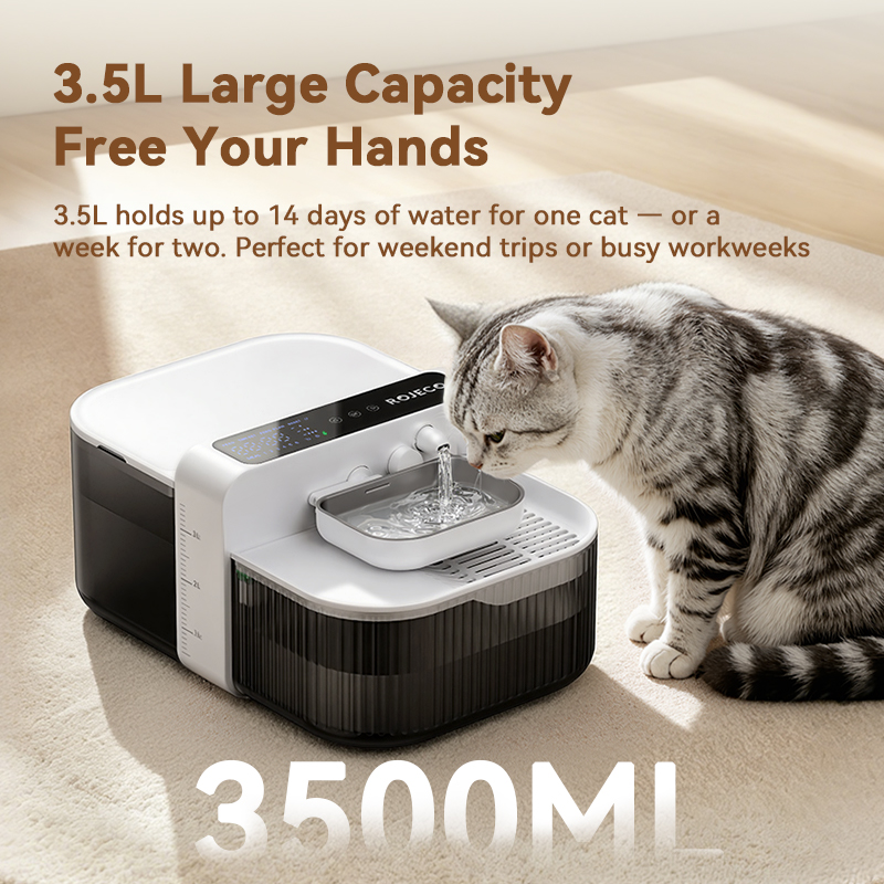 ROJECO 3.5L Wireless Pet Water - Wireless Pet Water Fountain Battery 评论和价格