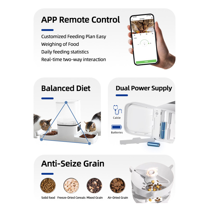 Smart Bluetooth Automatic Pet  - Automatic Cat Feeder 6L Timed 评论和价格
