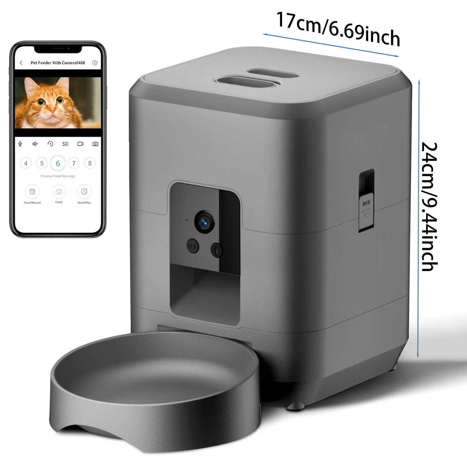 2L Automatic Pet Feeder Cat Sm - Smart Pet Feeder Camera Wifi 评论和价格