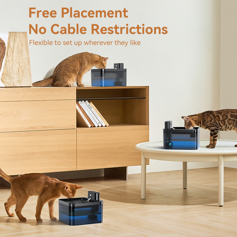 ROJECO Wireless Automatic Cat  - Wireless Pet Water Fountain Battery 评论和价格